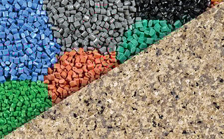 Resin pellets - stone texture