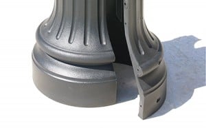 Resin lightpole base