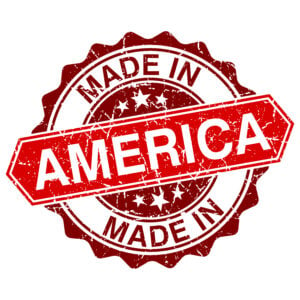 made in America red stamp isolated on white background