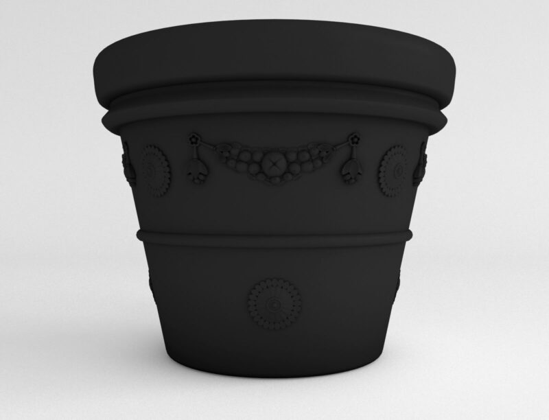 38" Black Garland Planter - Image 2