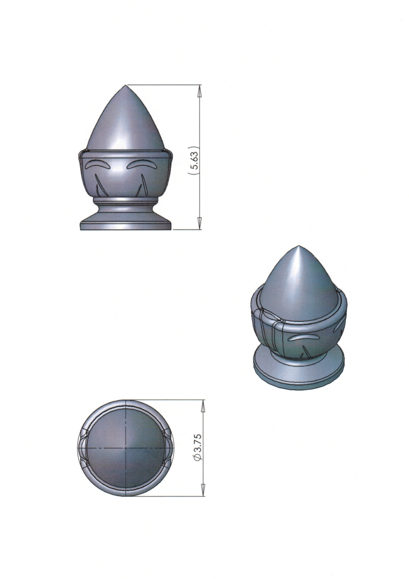 (BCF-15) Acorn Finial