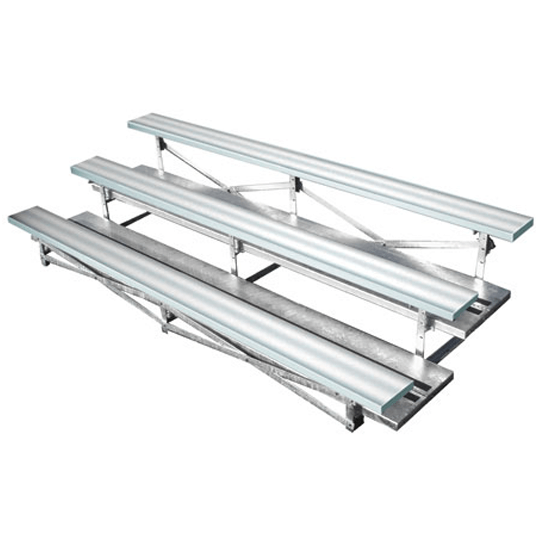 3 Row Galvanized Frame Aluminum Bleachers Terracast Products