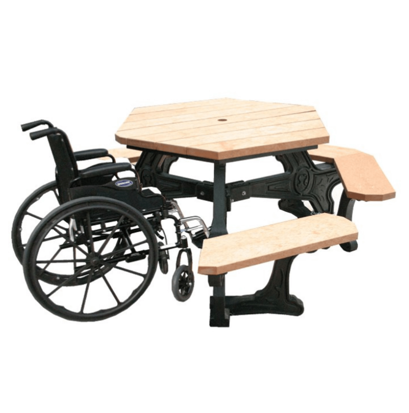 Plaza Universal Access Hexagon Picnic Table