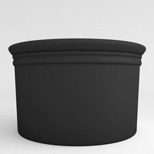 Straight Sided Cylinder-Black-Face