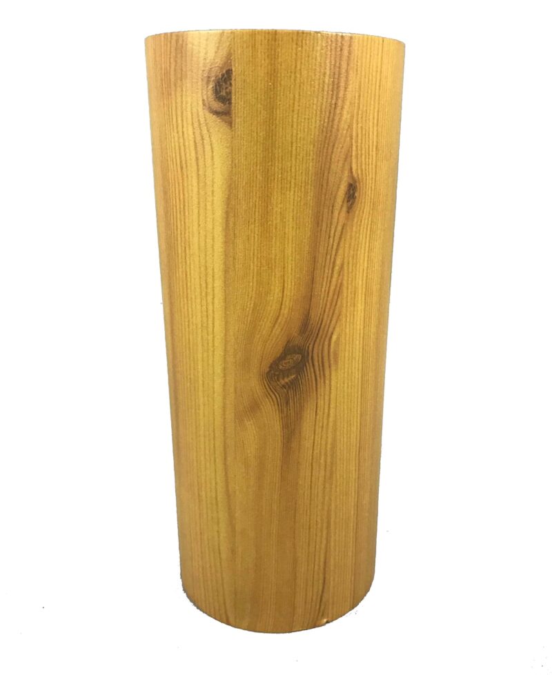 Round Light Pole with Wood Finishes