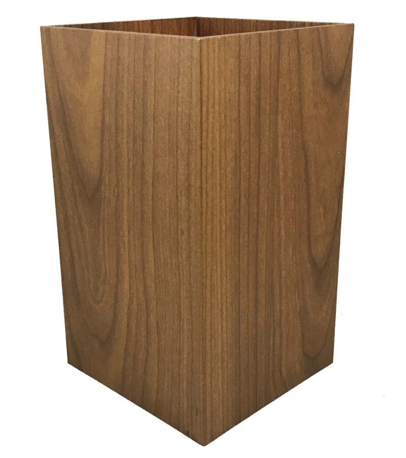 Square Light Pole with Wood Finishes