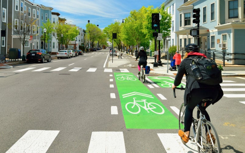 The Best Bike Lane Width for Protected Bike Lane Design